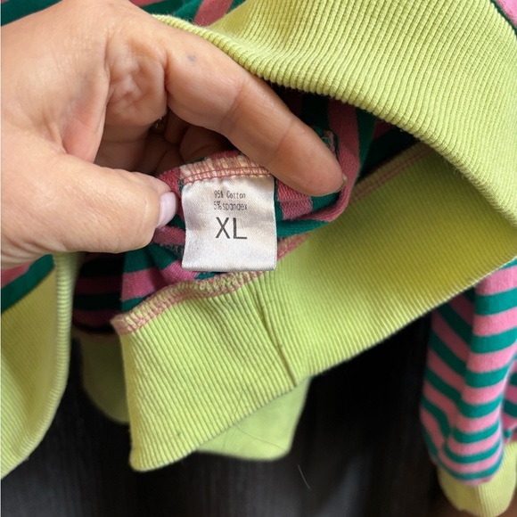 Striped Pink and Green Sweater - Picture 3 of 4